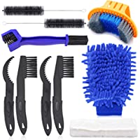 Oumers Kit de Cepillo de Limpieza de Bicicletas- 10pcs Moto Bicicleta Herramientas de Limpieza